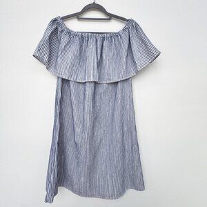 J.Crew | Off-shoulder seersucker dress in Size M